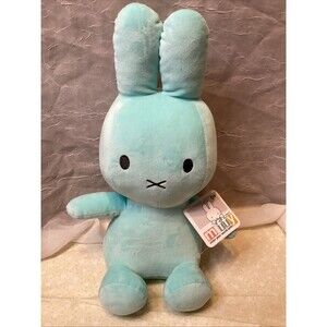 Miffy Plush Stuffed Animal Rabbit Aqua Teal Velour Soft Toy NWT Dick Bruna